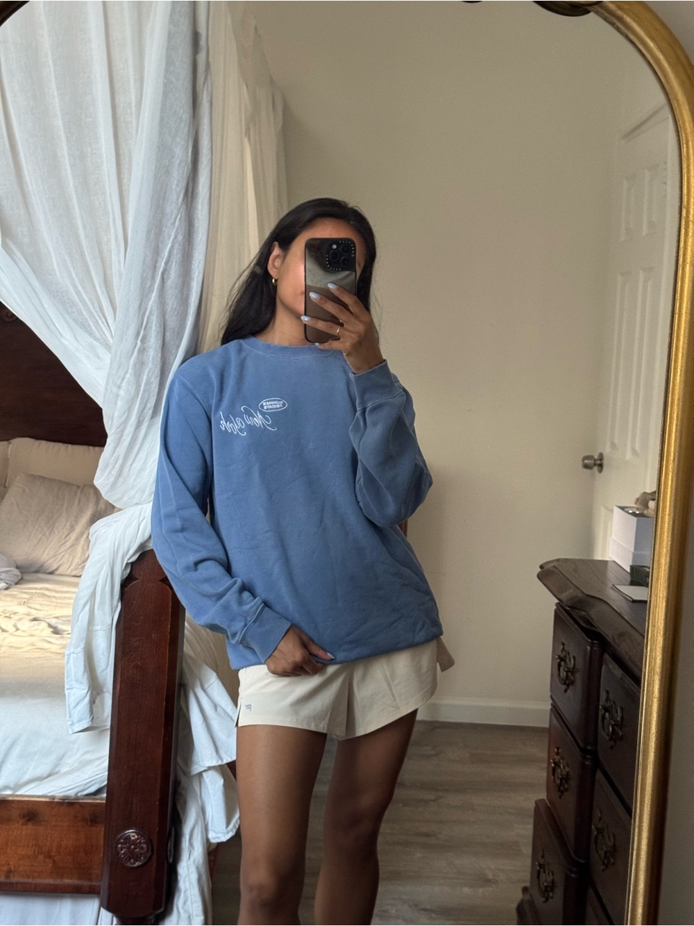 Summer Fridays New York Blue Crewneck Sweatshirt